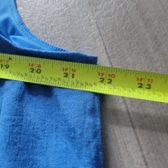 Coldwater Creek Blue Sleeveless Top With Sequin Detail Womens XL 16 Rayon/Polyes - Picture 9 of 10